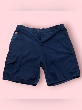 BIRDWELL Men’s Beach Britches Button Fly Shorts ( Navy Blue)